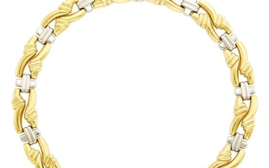 Two-Color Gold Link Necklace