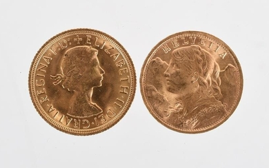 Two Gold Coins, Swiss and English