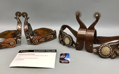Two Pair of Sylvester Stallone's Spurs
