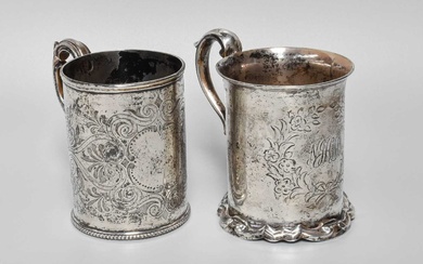 Two Victorian Silver Christening-Mugs, One London, 1866 and One Sheffield...