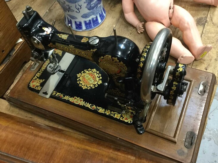 Two antique sewing machines