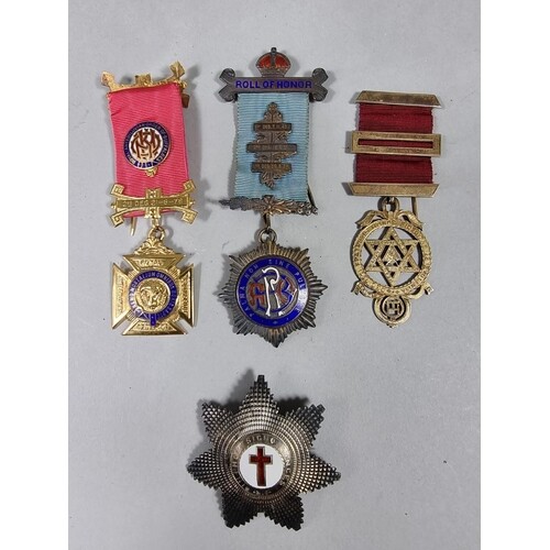 Two silver/silver gilt Ancient Order of Buffaloes jewels and...