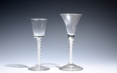 Two wine glasses c.1760