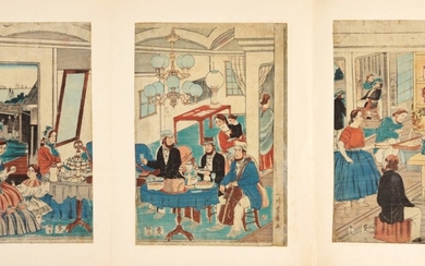 UTAGAWA YOSHIKAZU, EDO PERIOD, 1861 | FOREIGNERS' RESIDENCE IN YOKOHAMA