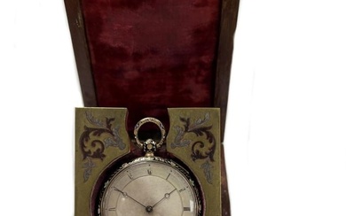 Unsigned - An early 19th century French metalwares 18ct gold slim cased open faced pocket watch
