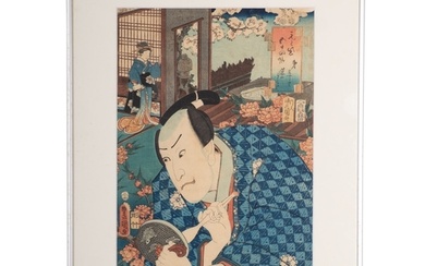 Utagawa Kunisada, a woodblock print of the Actor Arashi Kich...
