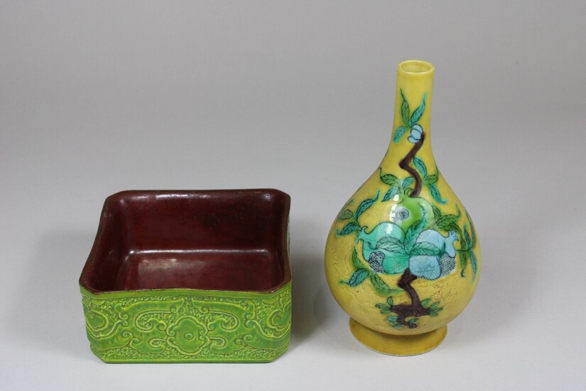 Vase und Schale, China, Porzellan