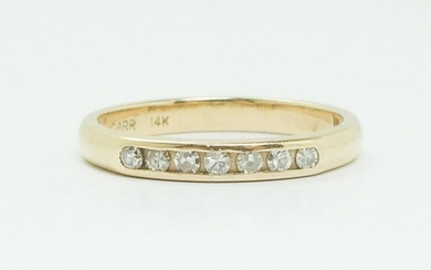 Vintage 14k Yellow Gold Diamond Band Anniversary Ring