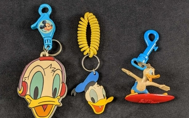 Vintage Disney Donald Duck Keychain And Lanyard
