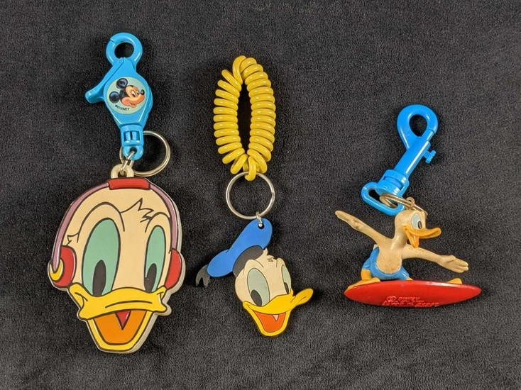 Vintage Disney Donald Duck Keychain And Lanyard