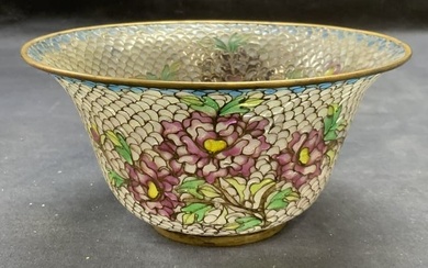 Vintage Mosaic Glass Cloisonne Style Bowl