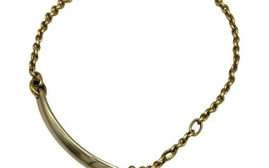 Vintage Pomellato Yellow Gold Chain Choker Necklace