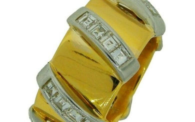 Vintage SEAMAN SCHEPPS Diamond Yellow Gold BAND RING