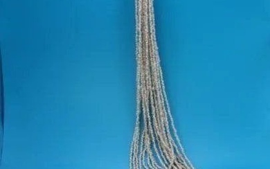 Vintage White 30 Strand Coral Necklace 30" inches 242 Grams