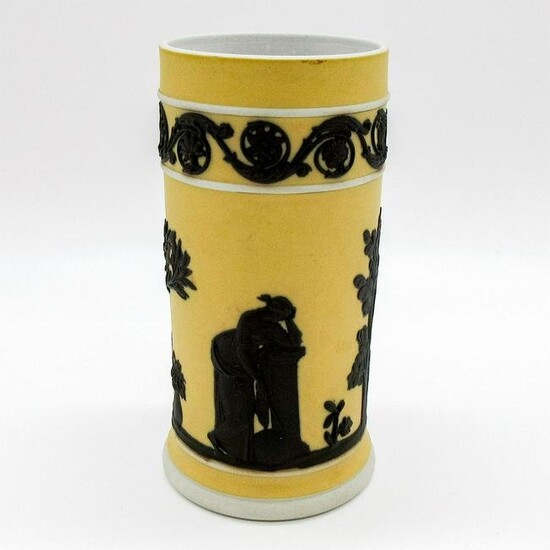 Wedgwood Yellow Cane Jasperware Spill Vase