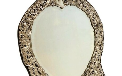 William Comyns & Sons Sterling Silver Table Mirror
