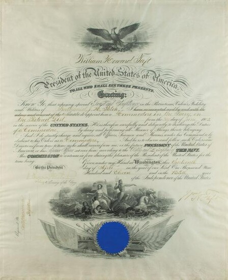 William H. Taft Document Signed