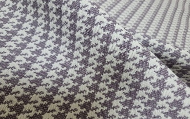 Wonderful houndstooth fabric Made in Italy - 310 x 148 cm - Cotton, gabardine - Late 19th century