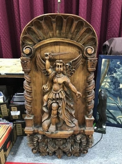 Wood Carving of Archangel Michael.
