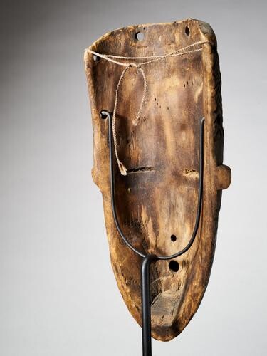 Wooden mask with face scarifications, DR Congo