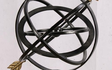 Wrought Iron and Brass Armillary Sphere
