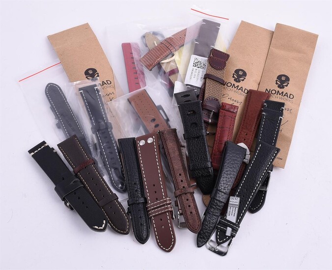 Y A COLLECTION OF LEATHER WATCH STRAPS