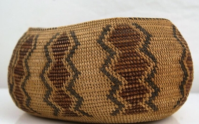 Yokut oval Rattlesnake basket - near mint