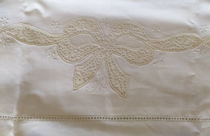 bed sheet (1) - Linen - 20th century