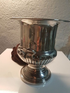 great champagne bucket "medicis" fleuron de france (1) - silver plated - Fleuron de France Christofle - France - 1900-1949