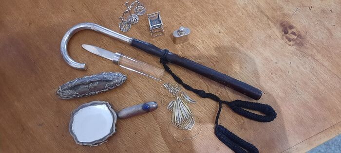lot of silver items (8) - .800 silver, .925 silver - italy england france - from 1905 onwards