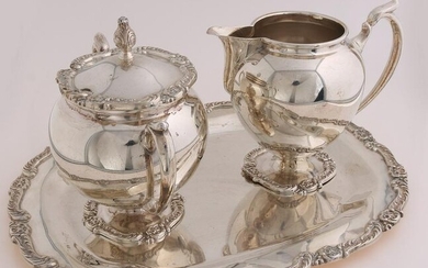 silver cream set