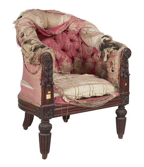 ? A George IV rosewood Bergere armchair