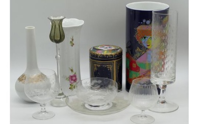 1 Konvolut Glas/ Porzellan z.T. ROSENTHAL/ Björn WIINBLAD: Gläser, Vasen, Teller u.a., Asp. [Unserer