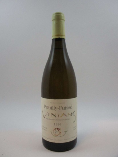 1 bouteille POUILLY FUISSE 1996 Cuvée Vintans. L'année Louise Guffens Heynen (étiquette léger abimée)