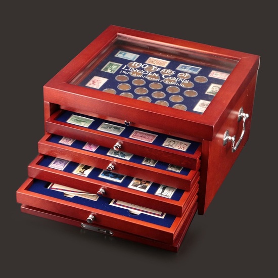 "100 Years of Lincoln Coins" Coin and Stamp Set