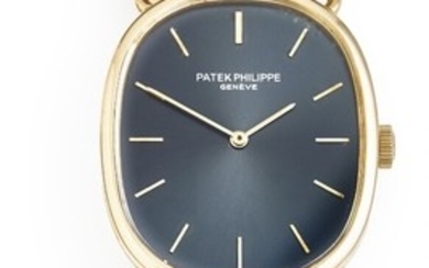 Patek Philippe: A gentleman's wristwatch of 18k gold. Model Golden Ellipse, ref. 3848/1. Mechanical movement with manual winding, cal. 215. 1970s.