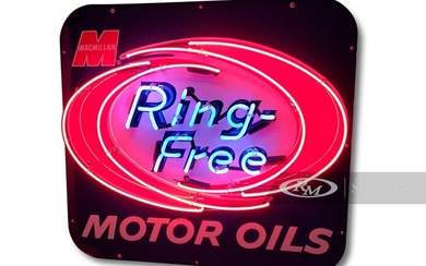Ring-Free Motor Oils Neon Tin Sign