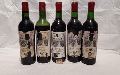 12 bottles château FONREAUD 1970 LISTRAC MEDOC CRU BOURGEOIS. Perfect labels. Perfect levels