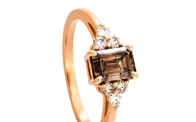 1.26 tcw Diamond Ring - 14 kt. Pink gold - Ring - 1.07 ct Diamond - 0.19 ct Diamonds - No Reserve Price