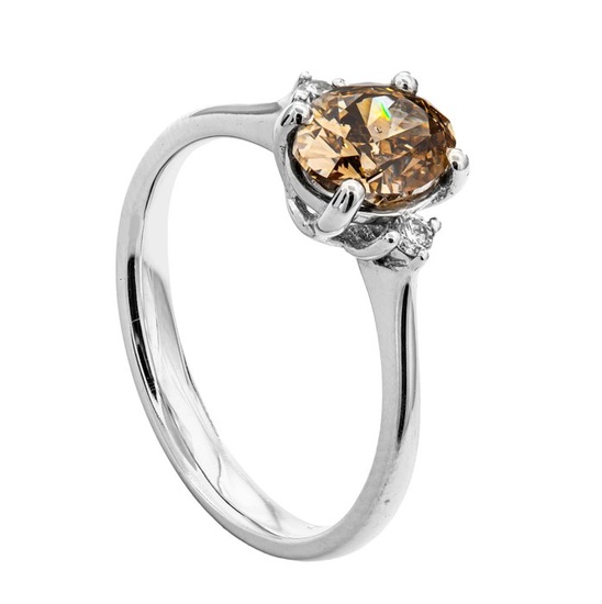 1.33 tcw SI1 Diamond Ring - 14 kt. White gold - Ring - 1.28 ct Diamond - 0.05 ct Diamonds - No Reserve Price