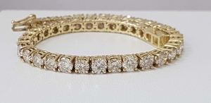 14 kt. Yellow gold - Bracelet Diamond - Diamonds