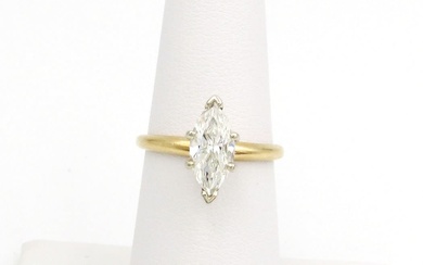 14K 1.40ct Marquise Shape Diamond Engagement Ring