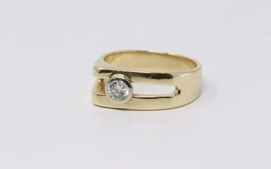 14KT Yellow Diamond Ring.