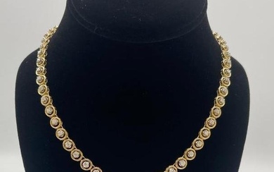 14k gold necklace with diamonds