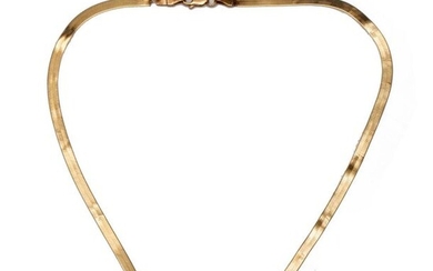 14krt. Golden round brooch, 19th century, in the...