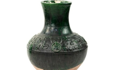 17th C. Chinese Ming Dynasty Majolica Pottery Vase