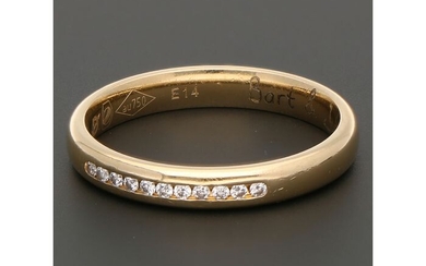 18 kt. Gold - Ring - 0.11 ct Diamond