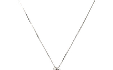18 kt. South sea pearls, White gold - Necklace with pendant - 0.10 ct Diamond