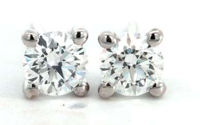 18 kt. White gold - Earrings - 0.64 ct Diamond - Diamonds