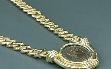 18 kt. Yellow gold - Necklace Ancient Coin